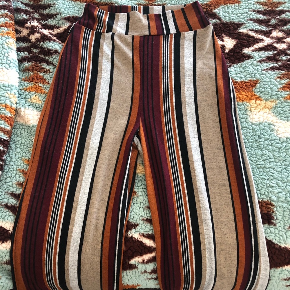 High waisted flare pants multi color